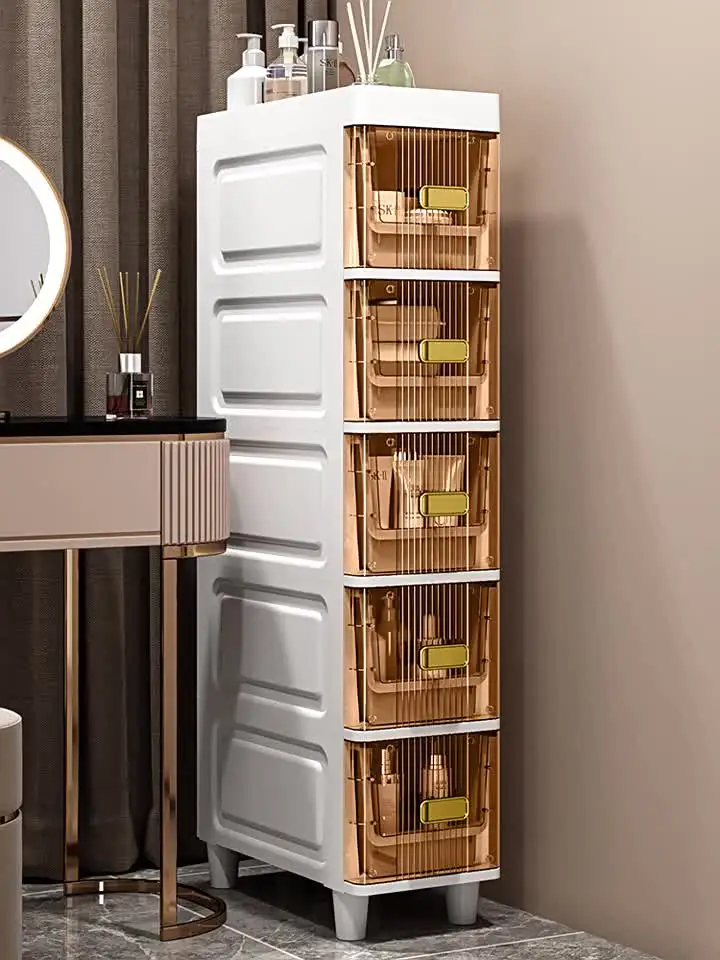 Bathroom Crack Cabinet Storage Shelf Narrow Slit Storage