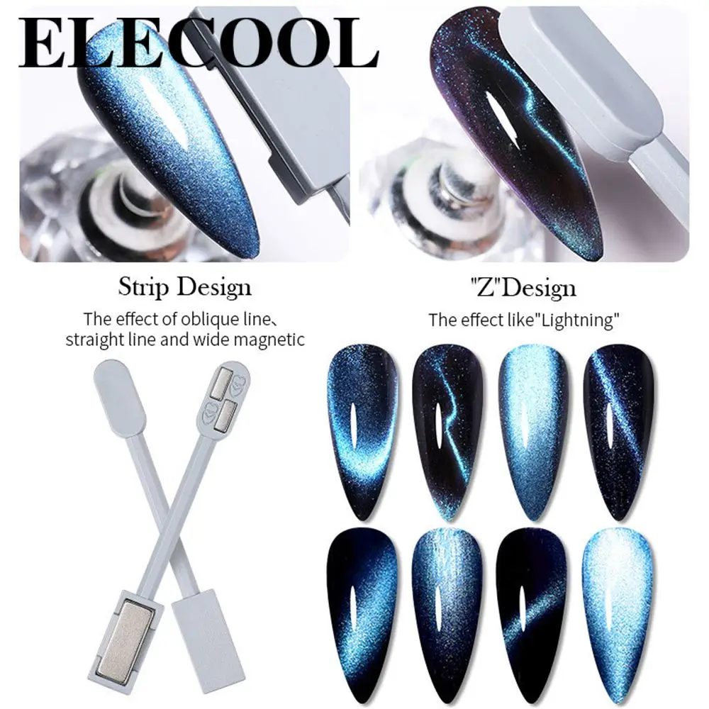 Магнитная палочка, 3d линейная лента, магнитная палочка с эффектом, магнитные инструменты с двумя головками кошачий глаз, гвозди