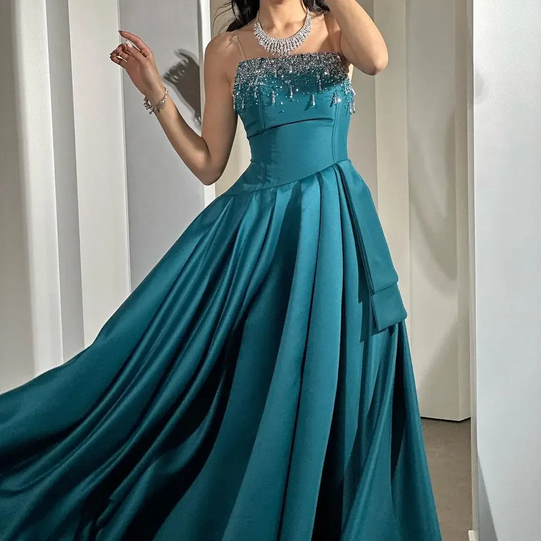 open lace back dress Jovani 40763 Dresses 000 / Green Silver Turquoise