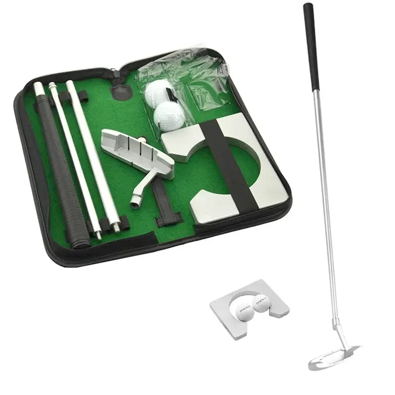 Mini Indoor Putting Green – Töpfchen-Putter-Spiel mit Putter, Lochschneider, Putting Cup Office Golf Kit