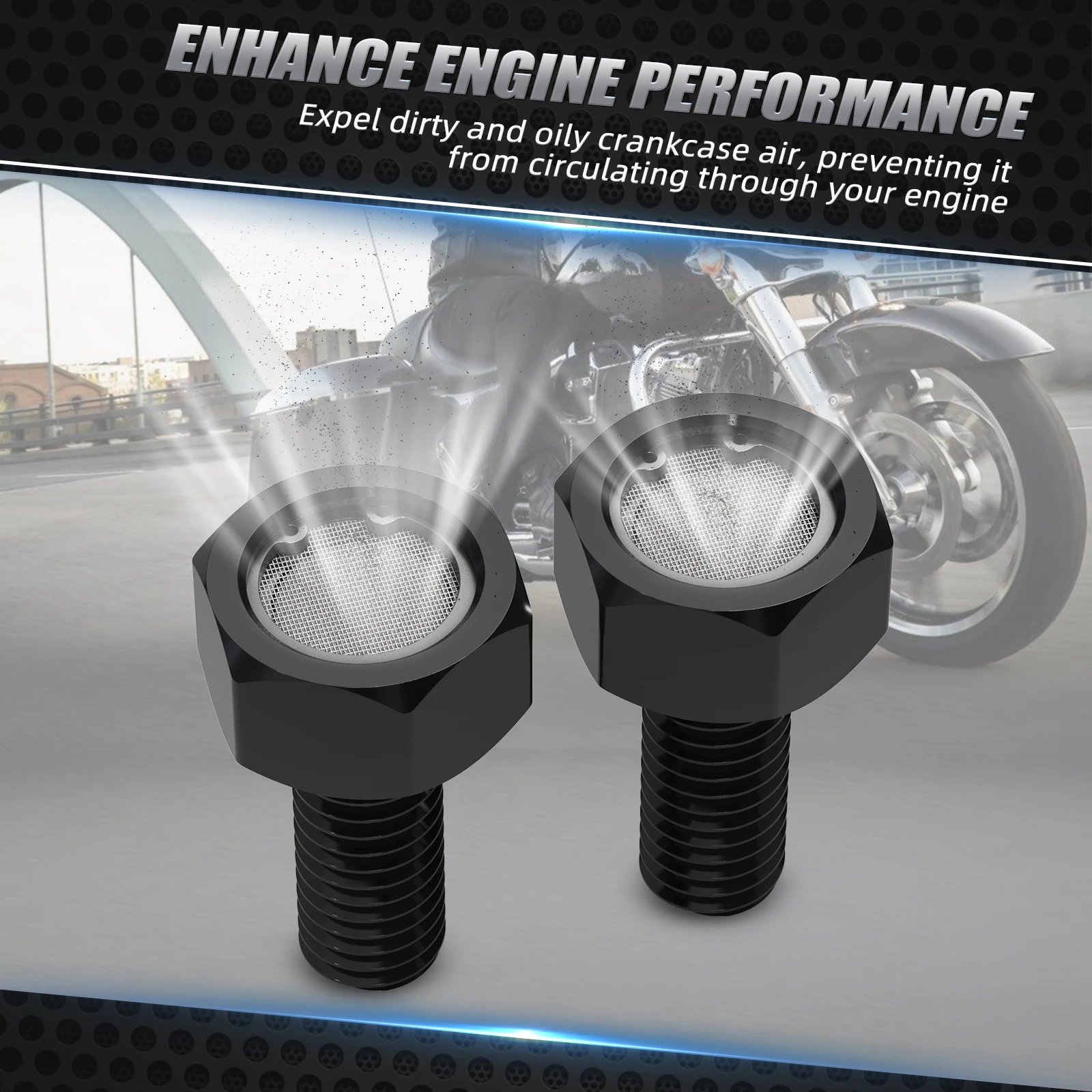 Für Harley Fat Boy FLSTF 1990–2017 Entlüftungsschrauben für Harley Street Glide FLHX Special FLHXS Road King FLHR Special FLHRXS – Detail 3