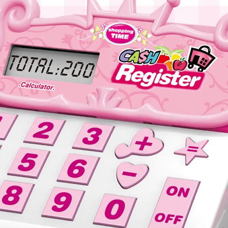 Electronic Children Pretend Play House Toys Simulation Supermarket Cash Register Game Toy Lighting And Sound Effects Toy for Kid 5
