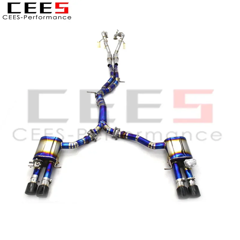 

CEES Catback Exhaust Downpipe For Audi S4 S5 B9 3.0T 2019-2023 Titanium alloy Exhaust valve control Exhaust System