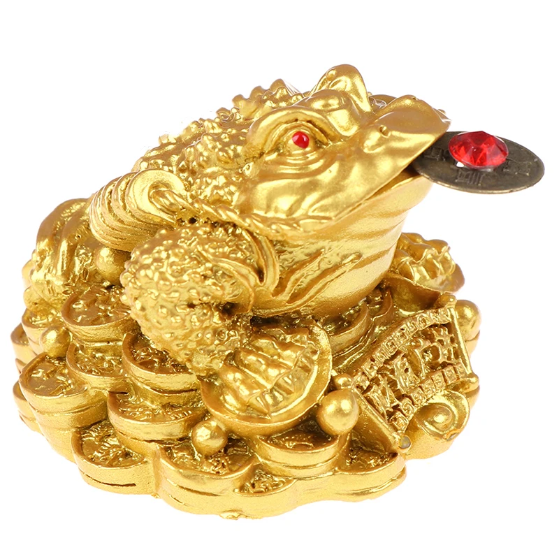 Feng Shui Toad Money LUCKY Fortune Wealth Chinese Golden Frog Toad Coin