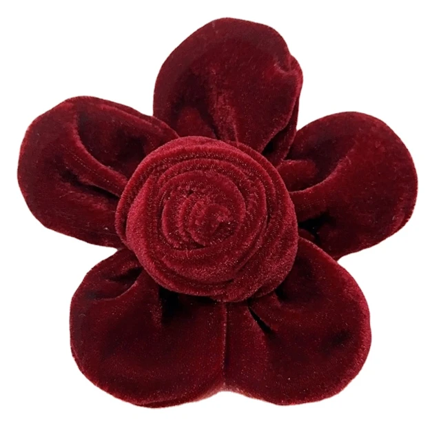 Elegant Red Magnetic Lapel Flower - Perfect for Weddings and Special Events