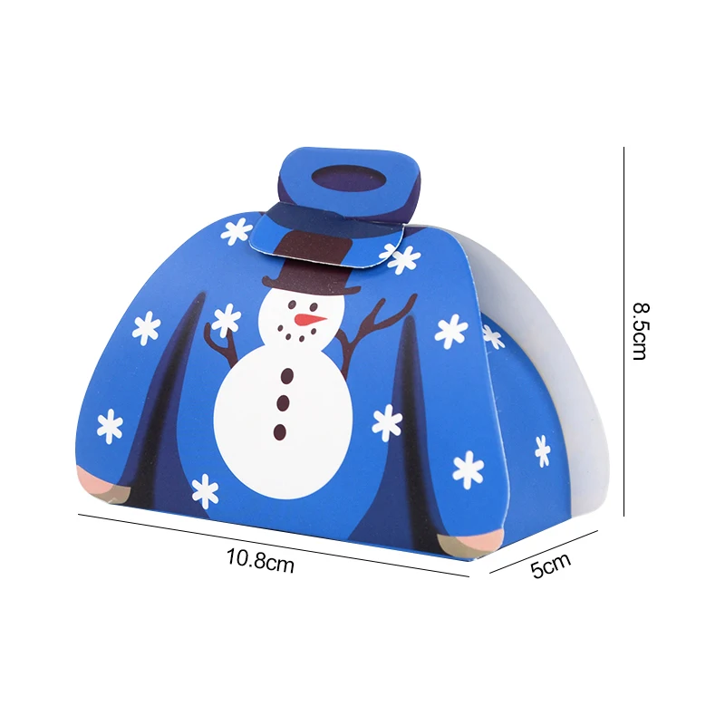 12/24Pcs Christmas Candy Box Cloth Shape Chocolate Gift Packaging Box Bag 2025 Merry Christmas Decoration 2025 New Year Supplies