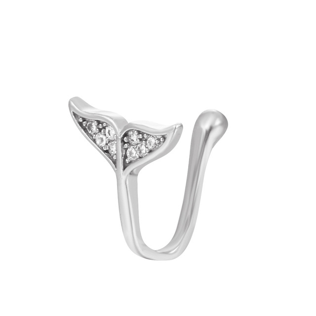 Crystal Dragon Fake Nose Ring Butterfly Non Piercing Clip On Nose Ring Indian Style Nose Cuff Fake Piercing Septum Nariz