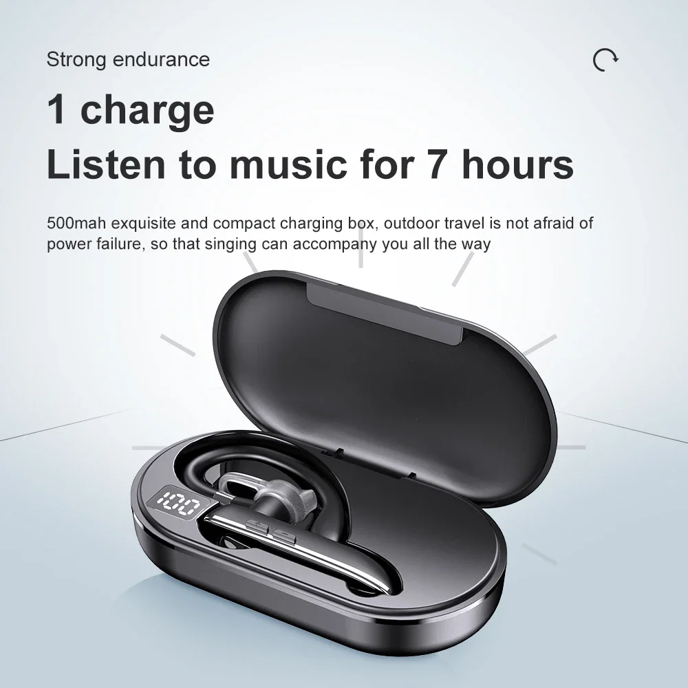 Handsfree YYK 530 Business Earbuds Single Wireless Car Driving Earphone Ear Hook Sport Headset  earphones 2