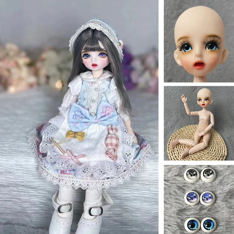 

Fashion 1/6 BJD Doll Full Set Dolls for Girls 30CM Doll with 3 Pair Eyes Blythe Doll Kids Girls Toy Gift ( Open Head)
