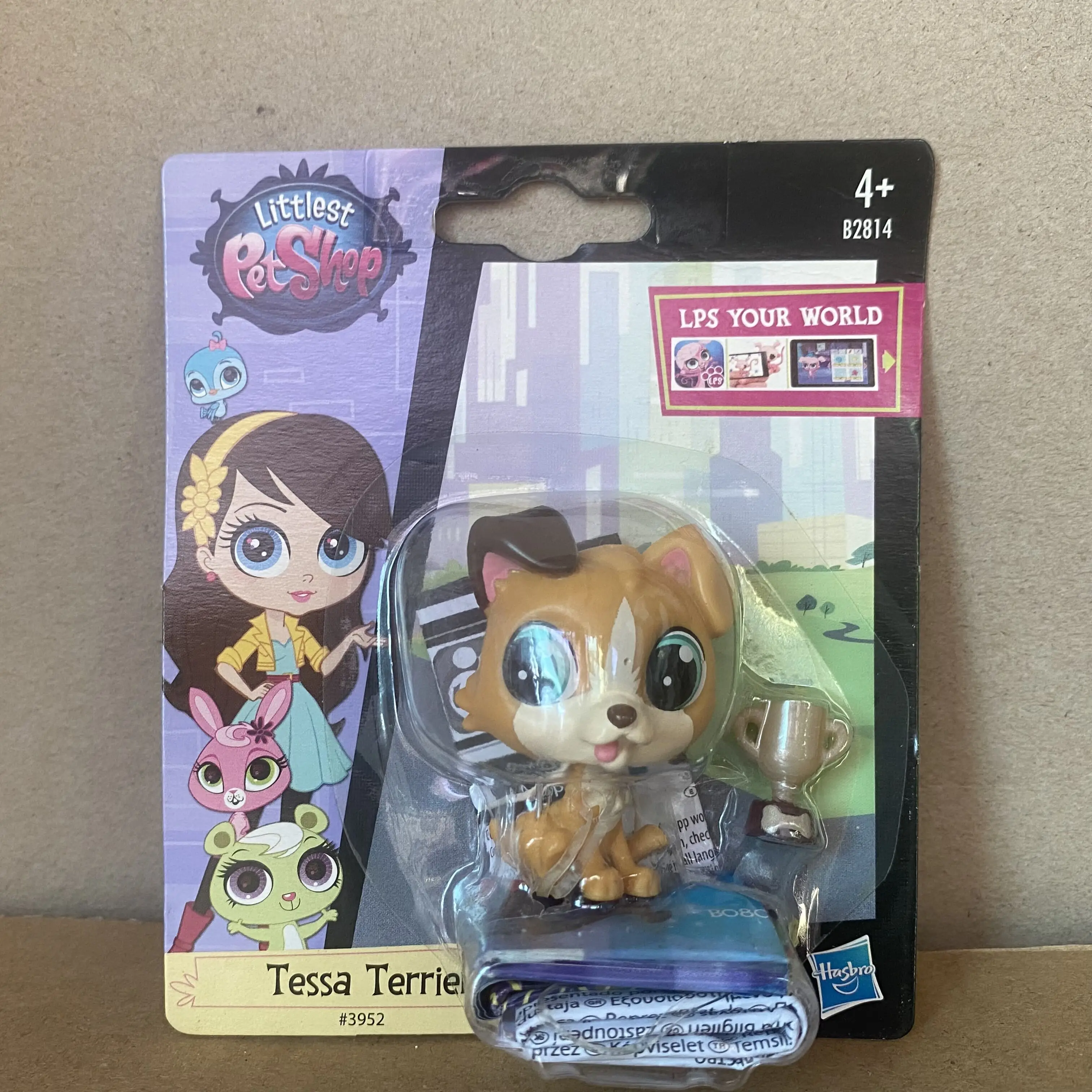 

(2 INCH) Littlest Pet Shop Get the Pets Tessa Terrier 3952 retired International DOG TOY New packaging for shipment
