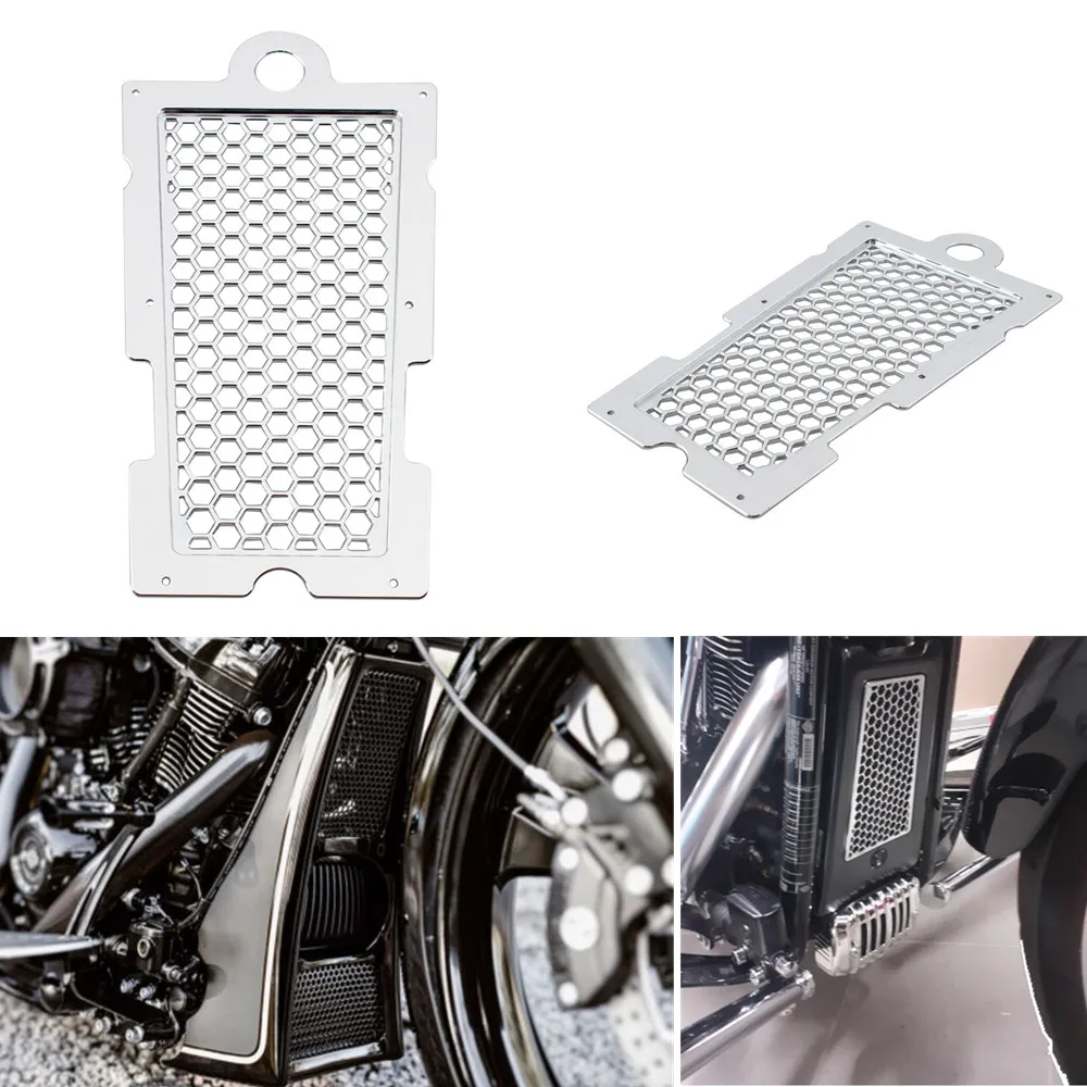 

Moto Accessory Honeycomb Mesh Radiator Guard Grille Protector Cover For Harley Davidson Softail Fat Boy Street Bob 2018-2023 New