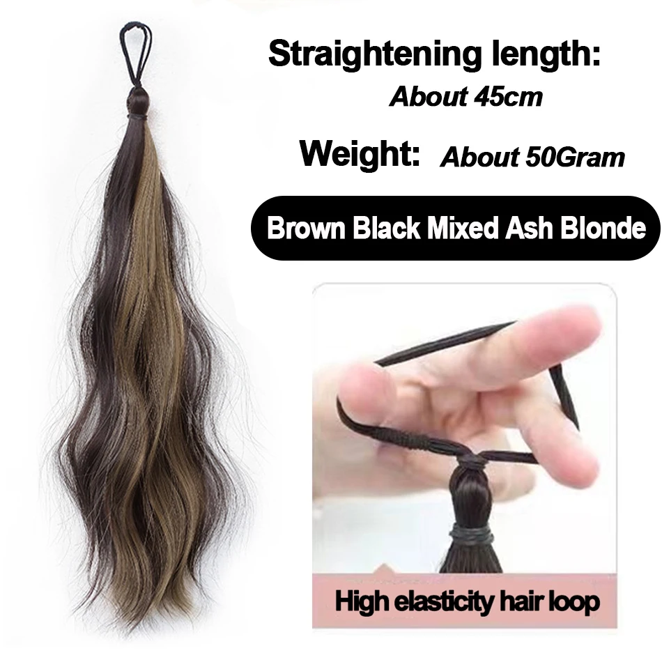 Luxurious Highlighted Synthetic Hair Extension Bundle – Voluminous DIY Self-Securing Chignon & Ponytail Bun Hairpiece