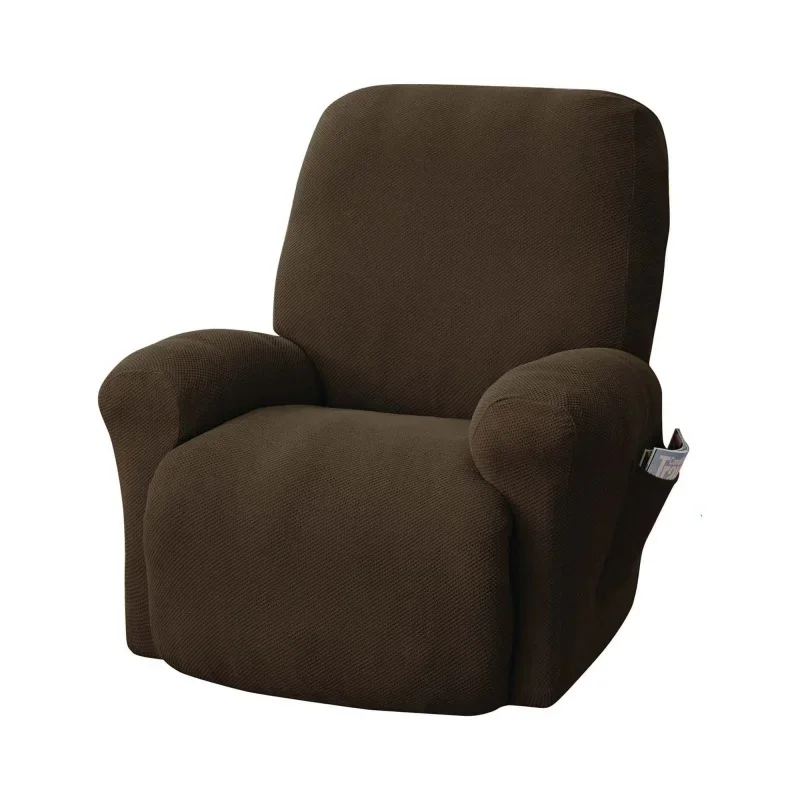 

Mainstays Recliner Pixel Stretch Fabric Slipcover, Brown, 4-Piece