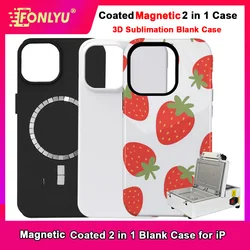FONLYU Heat Transfer Thermal Sublimation Case - Air Coated 2 - in - 1 Magnetic Back Cover for Normal Magnetic 2in1 (For 13 Pro)