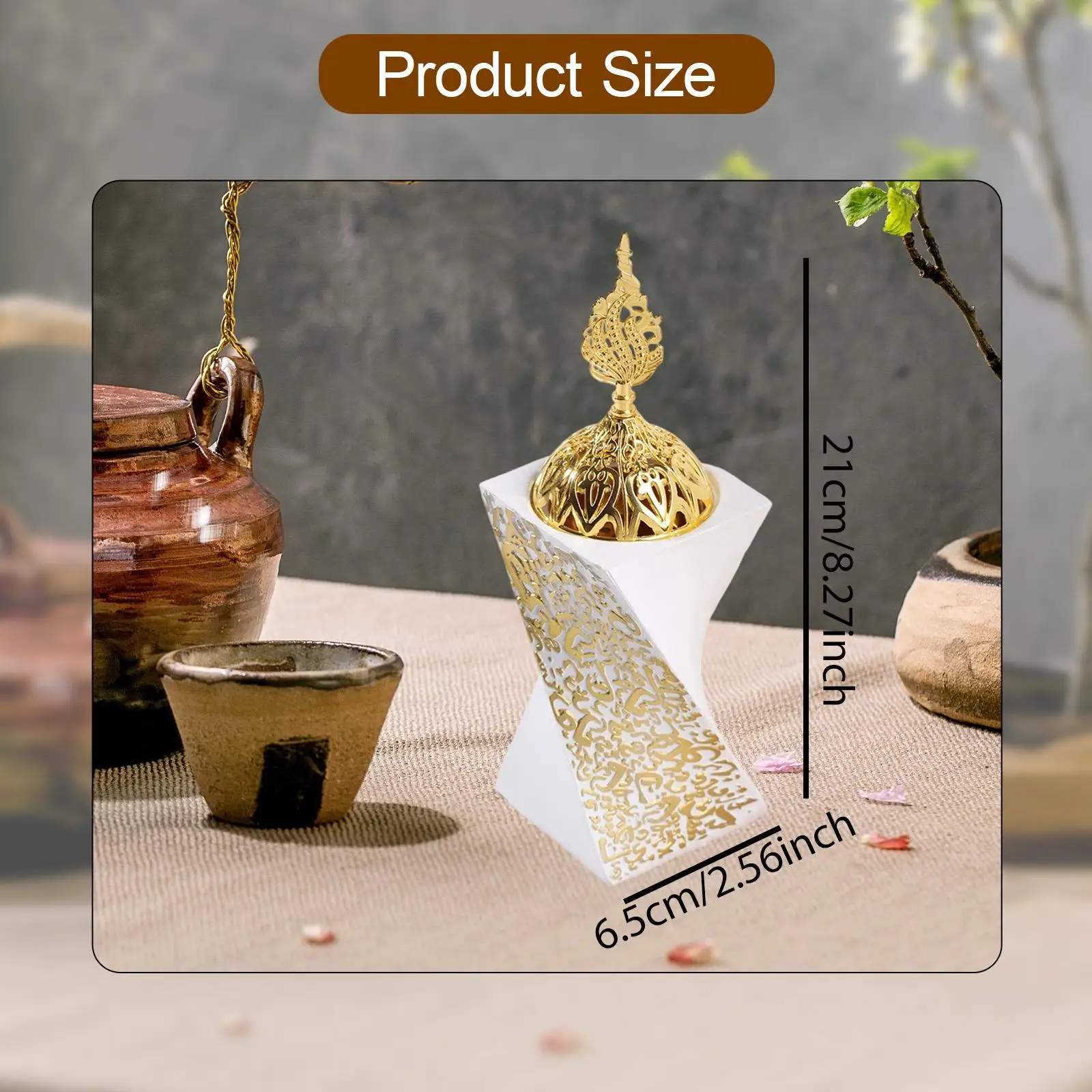 Incense Burner Stand Accent Room Home Fragrance Desktop Gift Meditation Censer for Festivals Dining Room Holidays Party Hotel