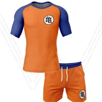 Dragonball set completo maglietta e pantaloncino traspirante Goku Cosplay 1