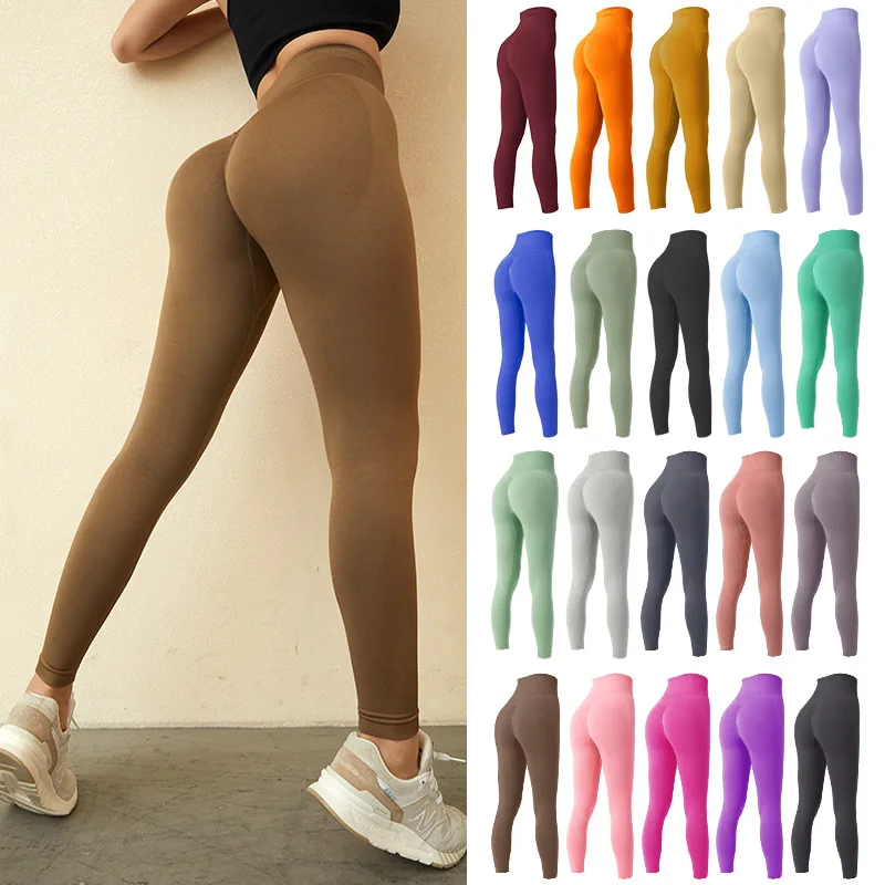 Seamless Leggings Yoga Pants Gym Outfits Booty Contour High Waisted Workout  Pant Fitness Sport Butt Lifting Tights Sexy Stretch - AliExpress