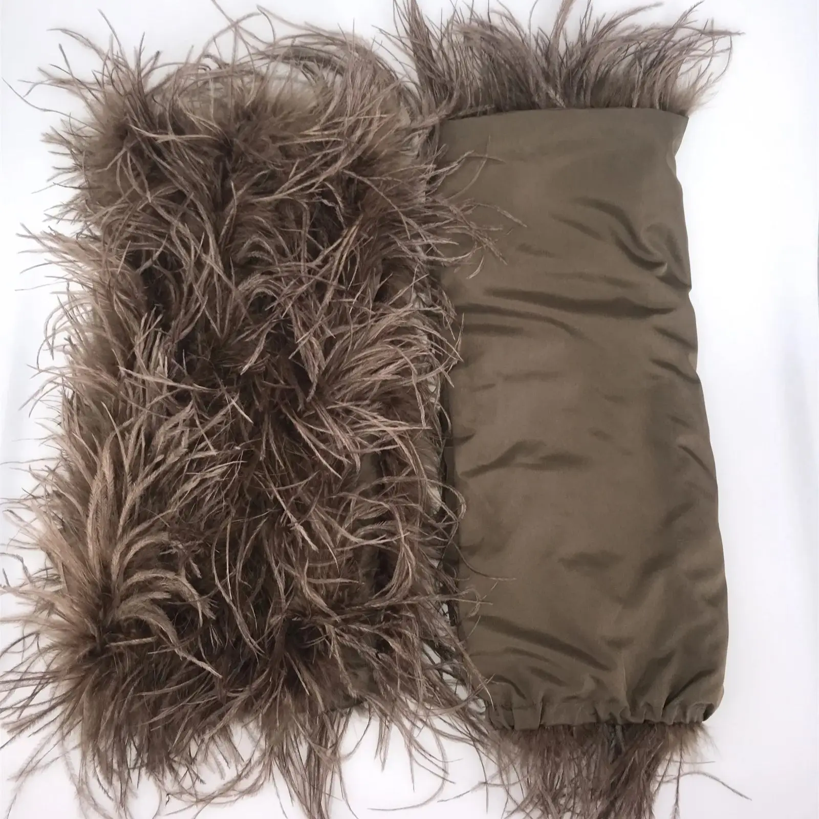 2024 peach fuzz  Luxurious Casual Furry Pink Green Red Purple Color Orange Ostrich Feather Leg Warmer For Women 230636