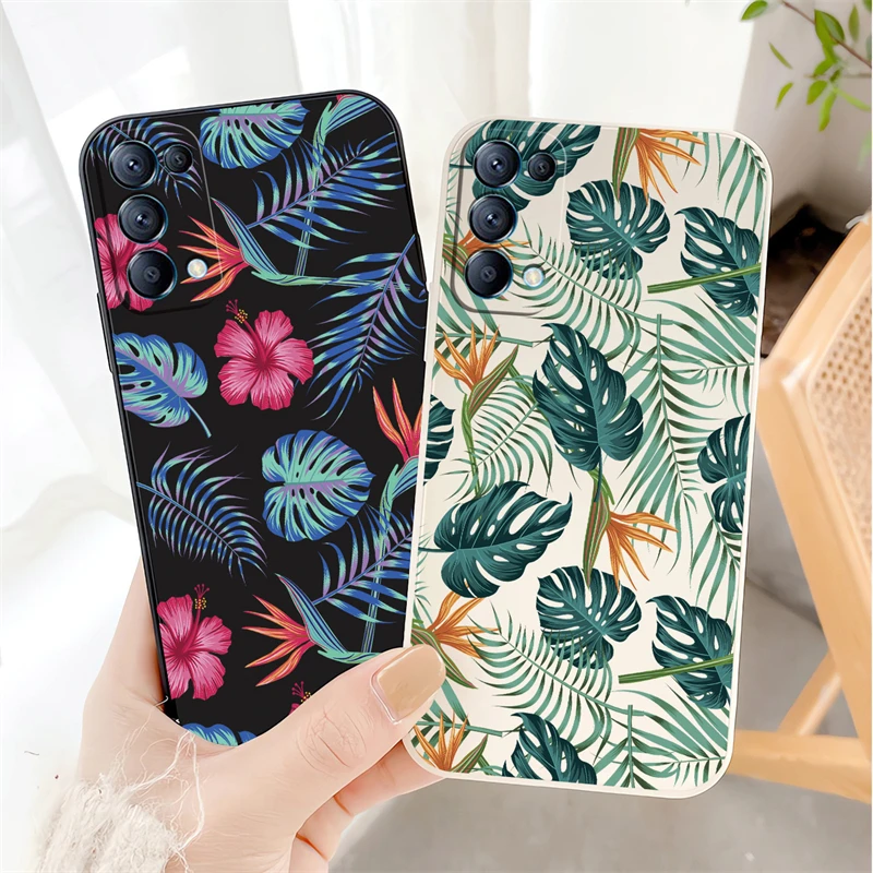 Silicone Flower Leaf Pattern Shockproof Phone Case Cover