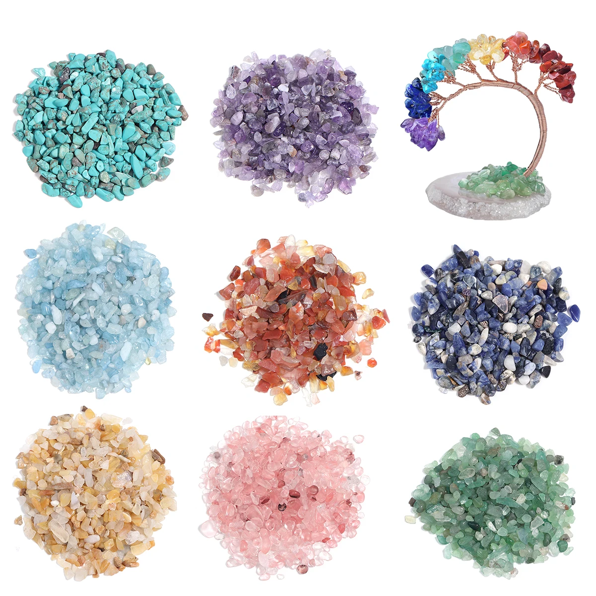 Natural Crystal Gravel Stones | Mixed Gemstones for Reiki, Ore Samples, and Aquarium Decor | 100g