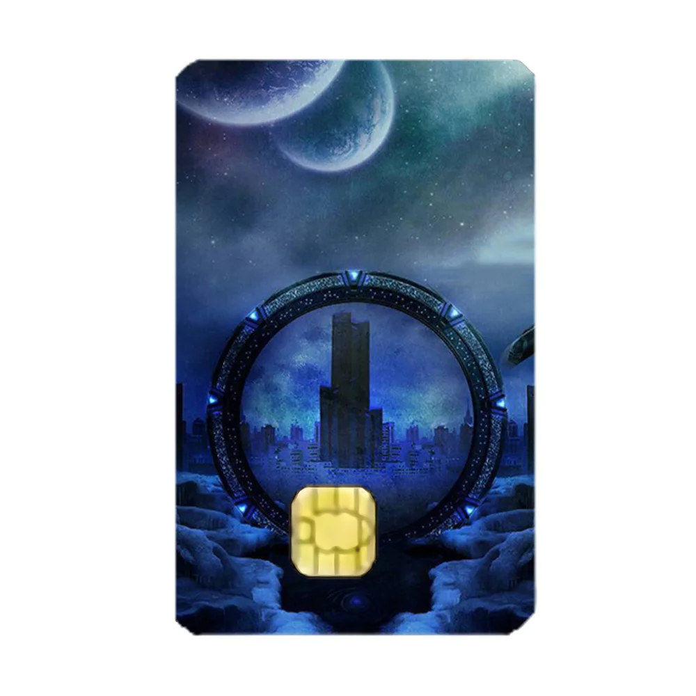 S-Stargate A-Atlantis Stickers Credit Visa Debit Bank Charge Card Bus Metro Waterproof Sticker Decal Decoration