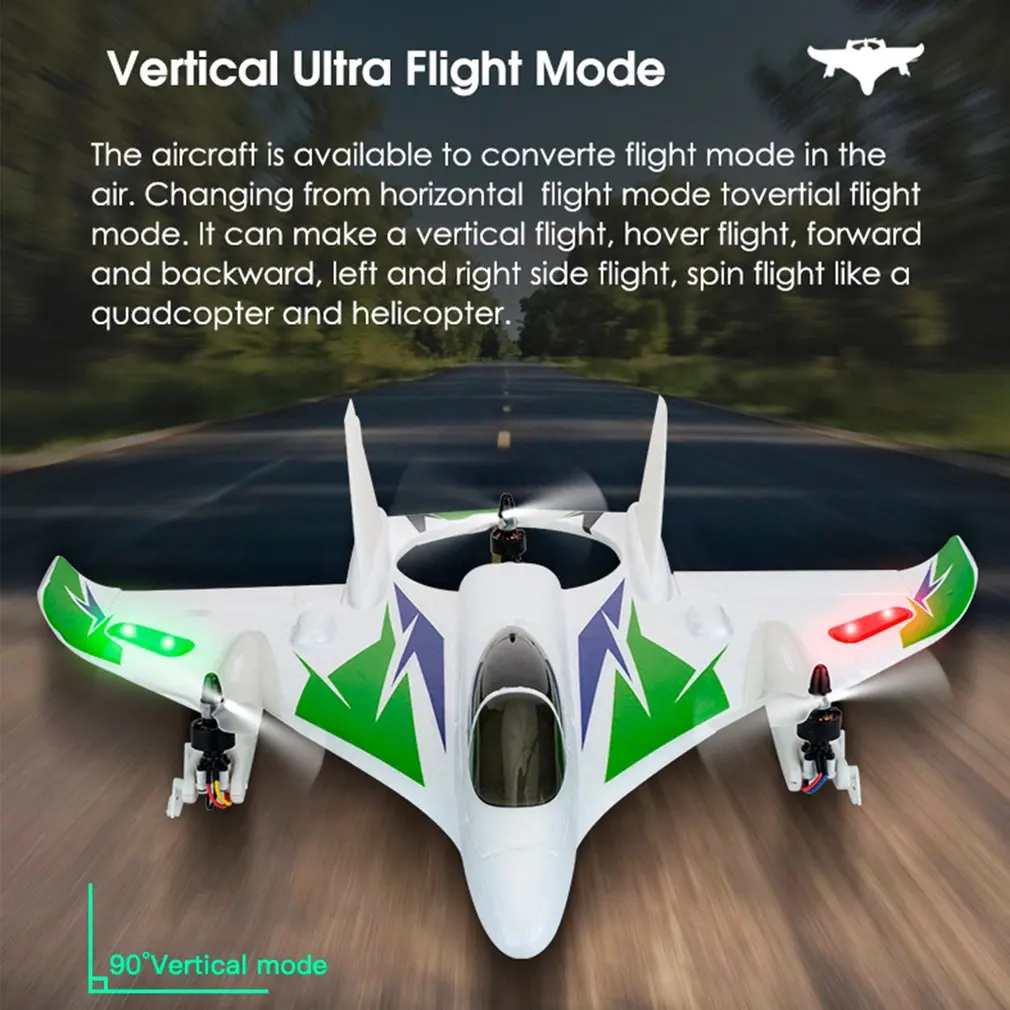 W500 FPV Airplane 3D 2.4G 6CH RC Drone/ 6G Eob Brushless 6Axis Gyro