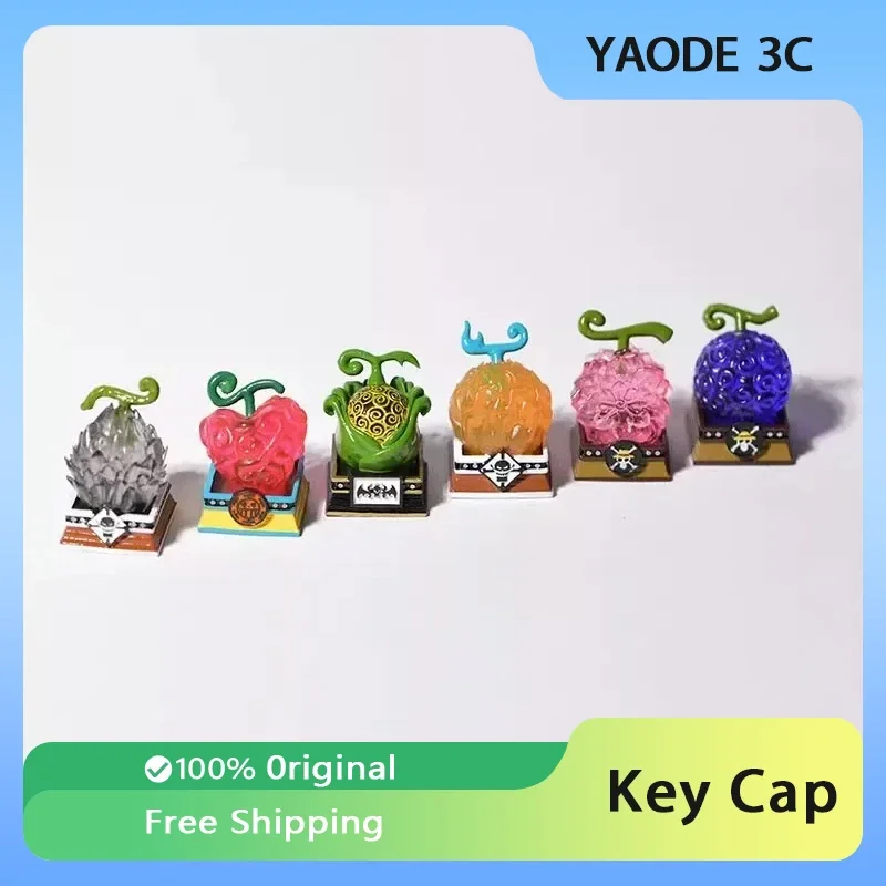 

Колпачки для клавиш с изображением дьявола и фруктов, ручная работа, колпачки для клавиш из смолы, необычная механическая клавиатура под заказ, колпачки для клавиш