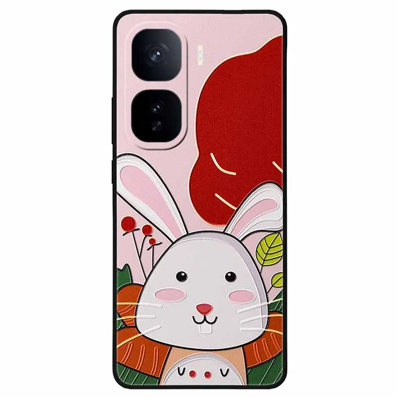 3D Relief Silicone Emboss Soft Protective Phone Case