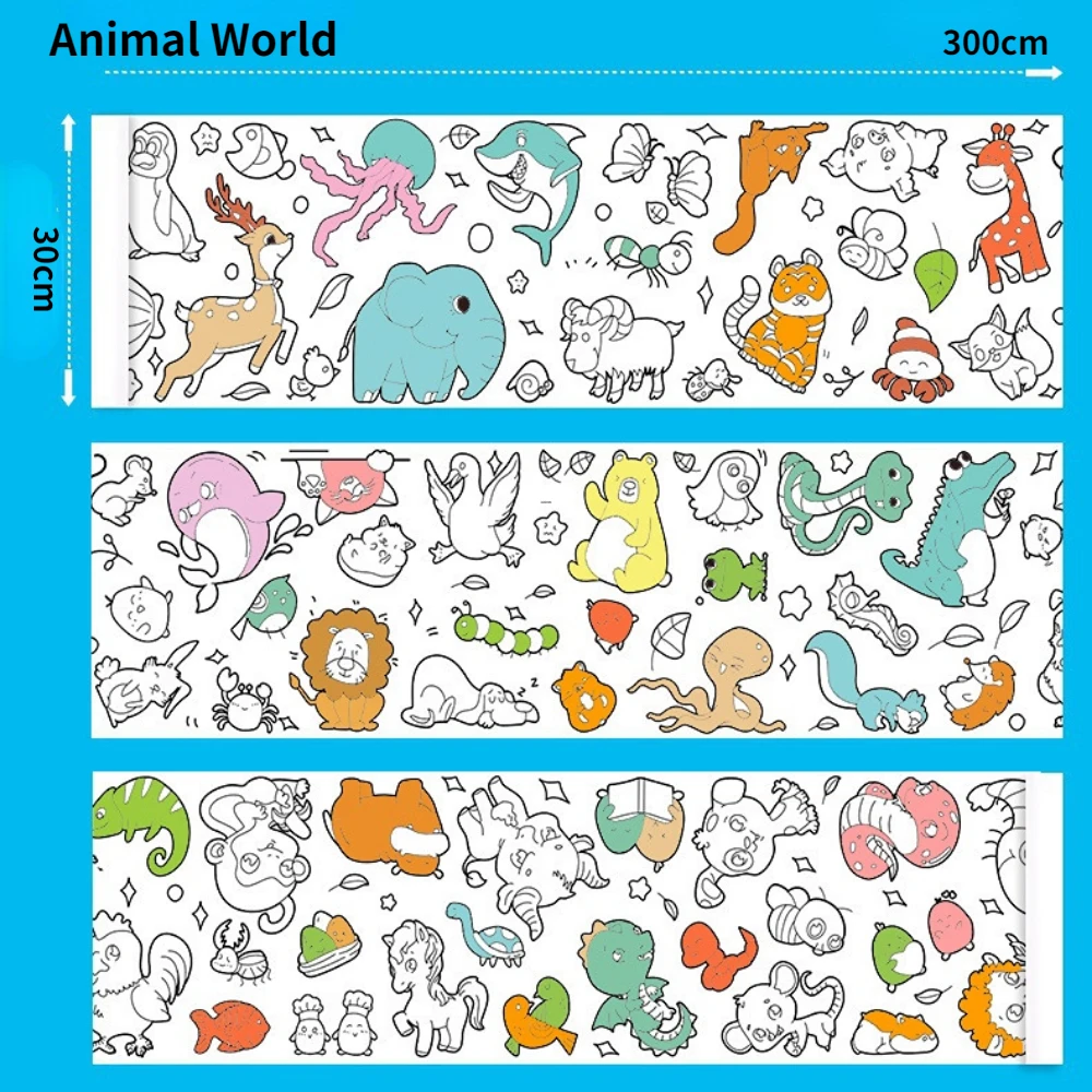 Children's Creative Coloring and Graffiti Paper Roll for Artistic Fun and Learning