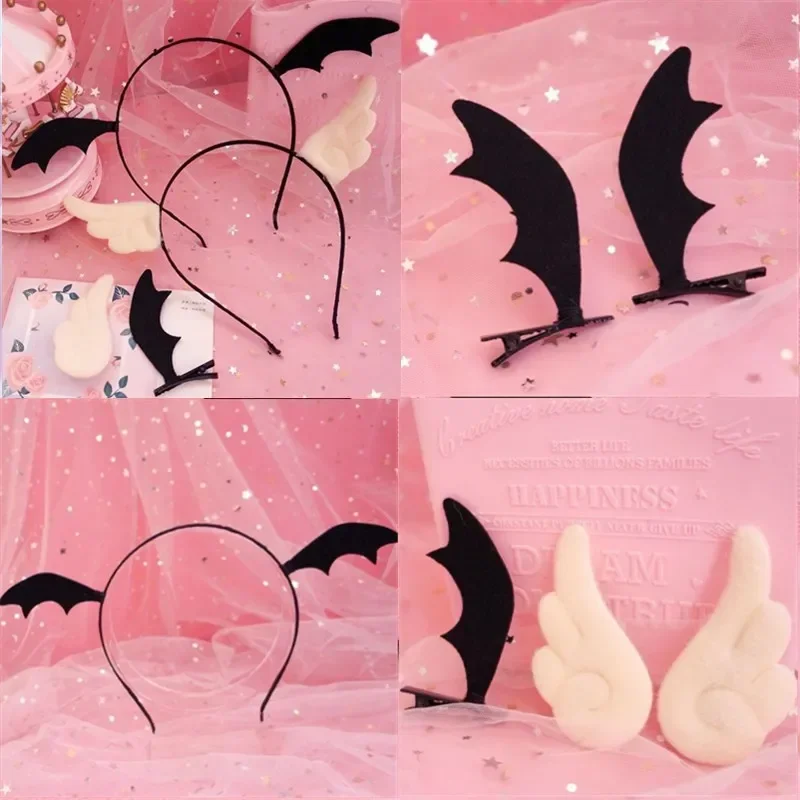 Halloween Little Devil Bat Wings Headband Adult Headdress Funny Cute Ornaments Christmas Cosplay Party Supplies