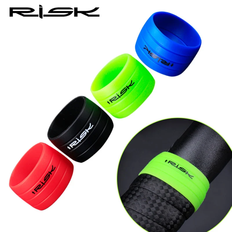 RISK Silicone Bicycle Handlebar Tape plug Fixed Ring Road Bike Shift Handle Protection Cover Non-Slip bike handlebar tape bike accessory 2pcs