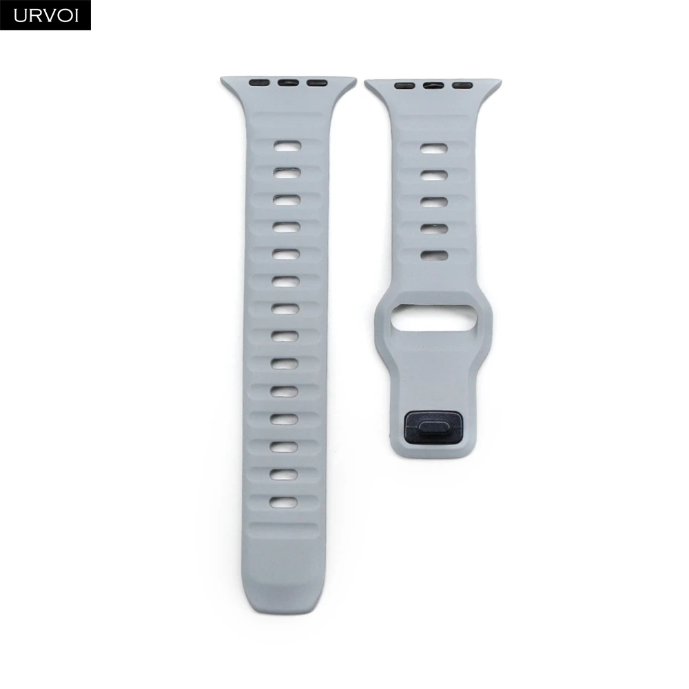 Breathable Silicone Pin-and-Tuck Closure Watch Strap