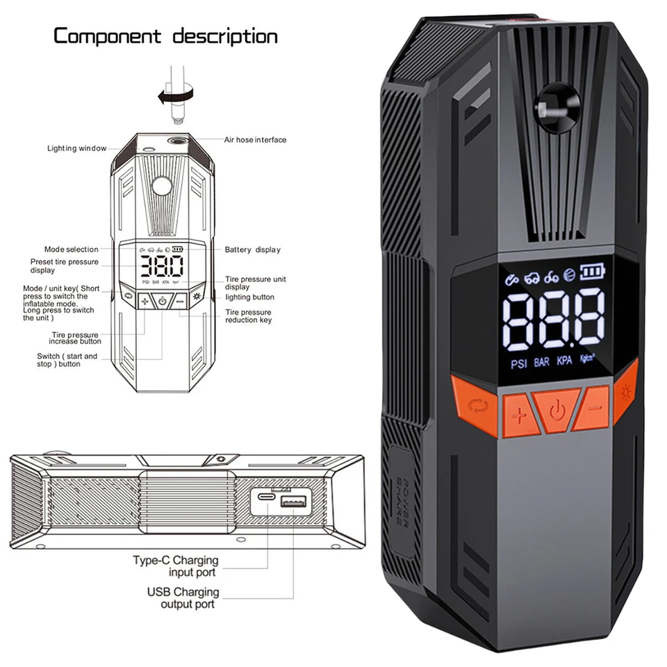 LCD �з� �������� �ִ� ���� Ÿ�̾� ����, �޴�� Ÿ�̾� ��â��, ���� LED ����, ����Ʈ ���� ����, �ڵ��� �׼�����, 150PSI
