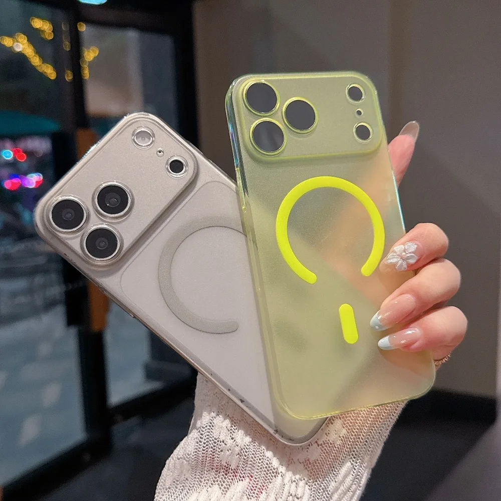 Matte Translucent Magnetic Shockproof Slim Phone Case Cover