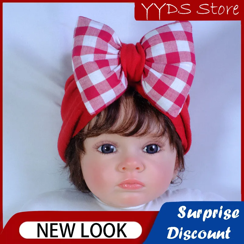 

Infant Fetal Cap Plaid Large Bow Dome Head Cap Fontanelle Color Matching Indian Cap Headbands for Baby Girls Toddler Accessories