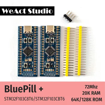 WeAct STM32F103C8T6 STM32F103CBT6 STM32F103 STM32F1 Bluepill Plus ARM STM32 Minimum System Development Board Module 1