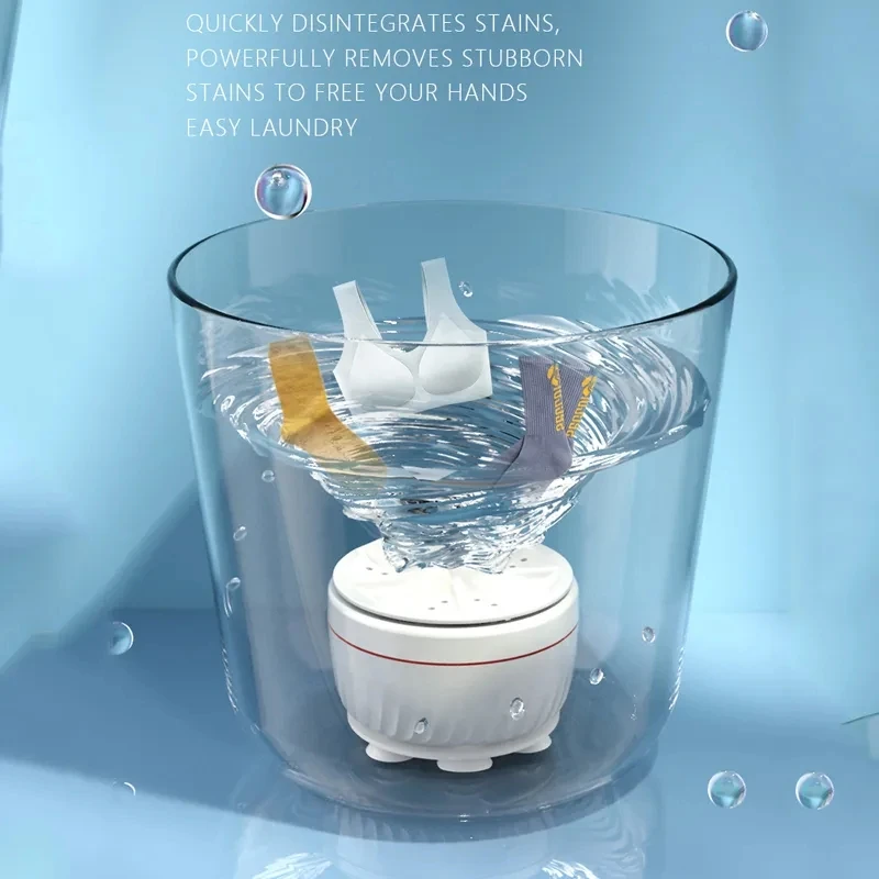 Portable Mini Washing Machine For Home Dormitory Underwear And Socks Mini Turbine Lazy Compact Washing Machine portable washing machine