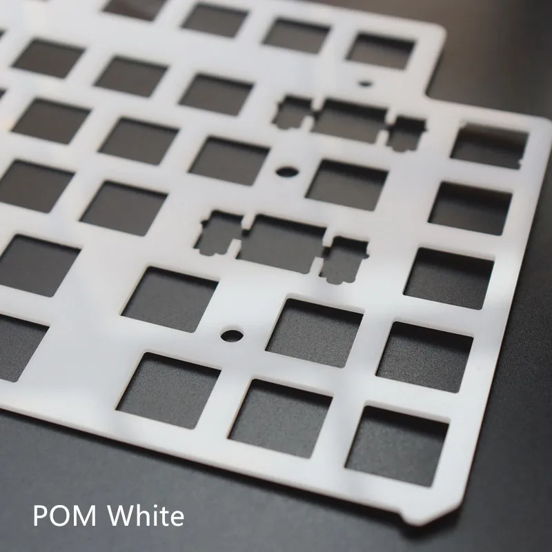 Teclado Mecânico Posicionamento Plate Nj80 pc Pom Branco e Preto Posicionamento Plate - Imagem 4