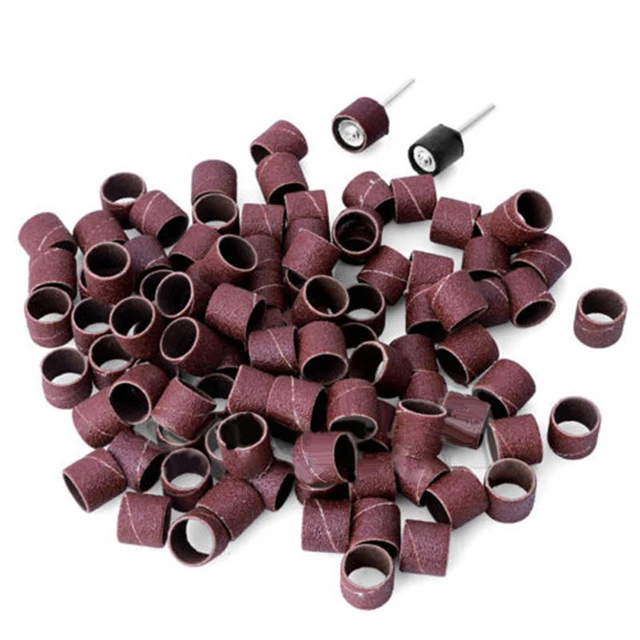 102pcs Sanding Drums Kit Sanding Band Sleeves Sand Mandrels Nail Drill Bits  Sand Ring Abrasive Brushes for Dremel Rotary Tools