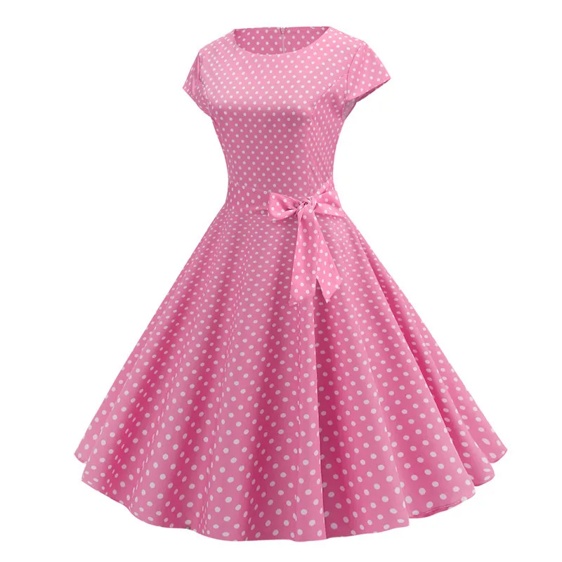 Women's Vintage Dot Swing Party Vintage Dress