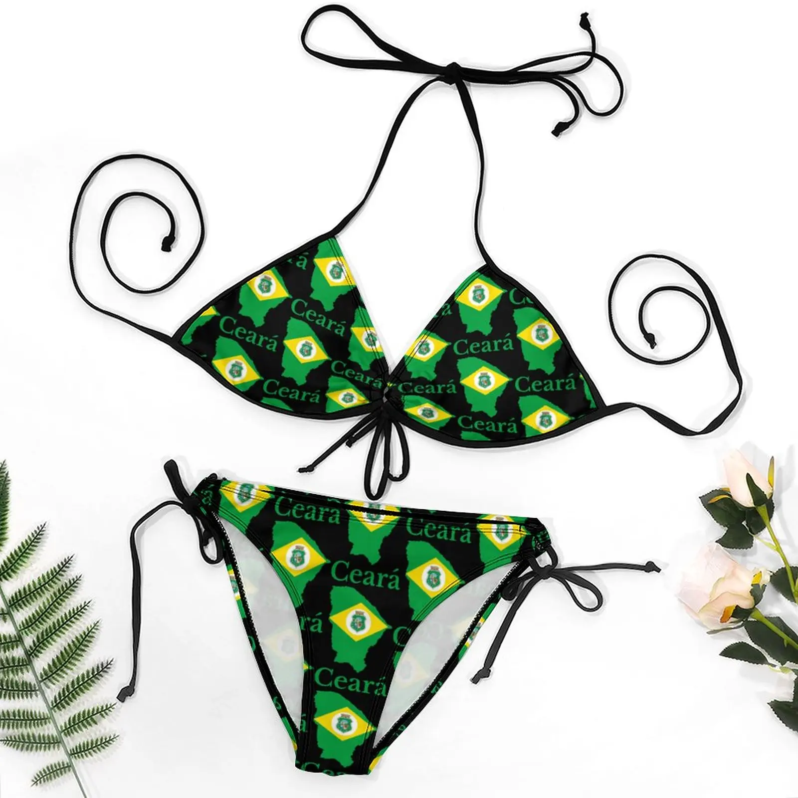 

State of Ceara Map Flag Brazil (1) Top Quality Exotic Bikini Humor Graphic Party Women's Bikinis Top Quality Swimwear