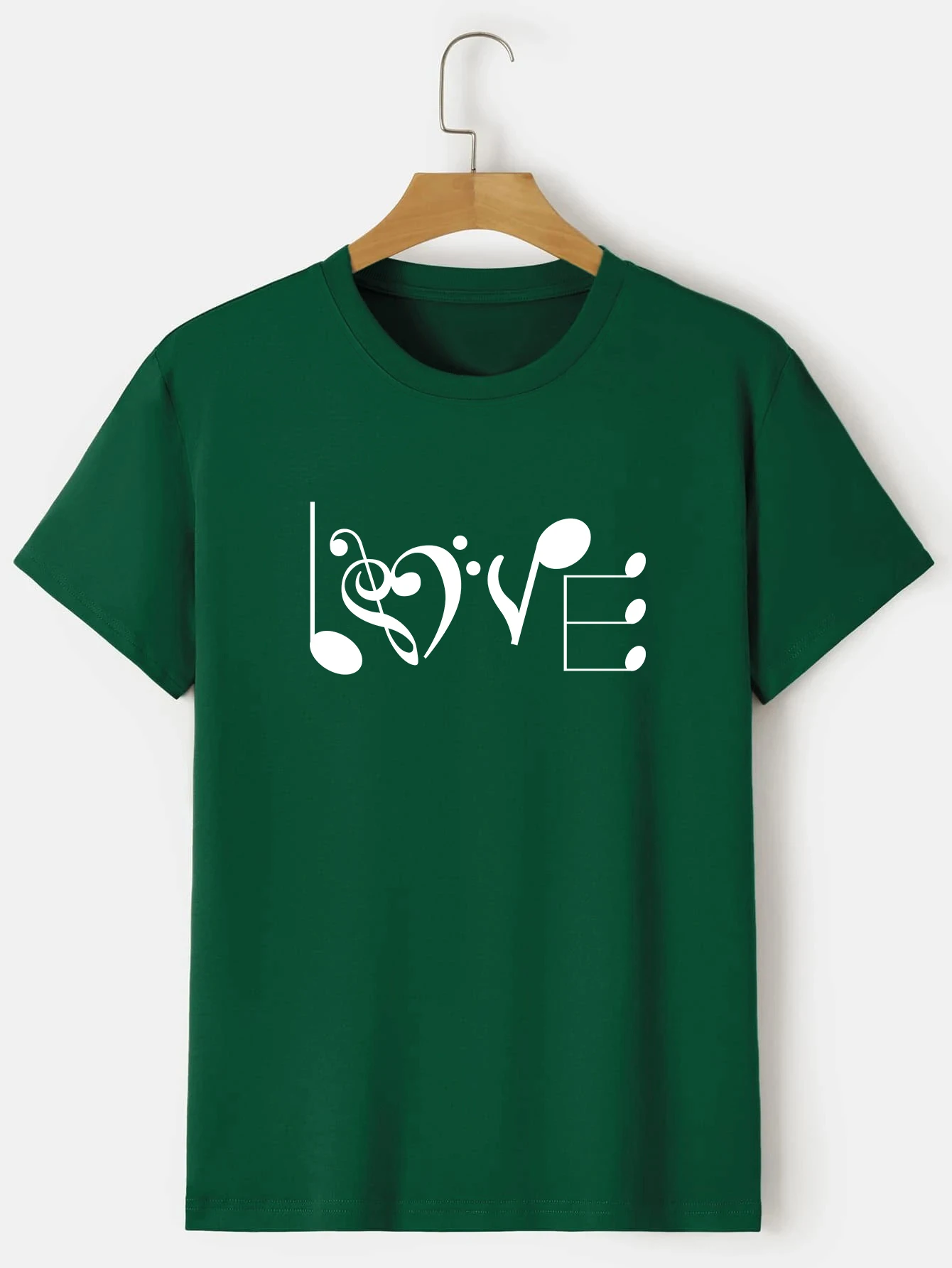 Musikk Herre Avslappet Trendy Grafisk Trykk Komfortable Rund Hals Kortermede T-skjorter, Sommer Overdimensjonerte Løse T-skjorter Best_voghion.com