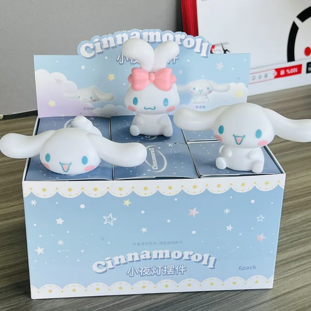 Sanrio Blind Box Kawaii Cinnamoroll Figures Toy Light Night Home Decoration For Fans Children Christmas Gift 6