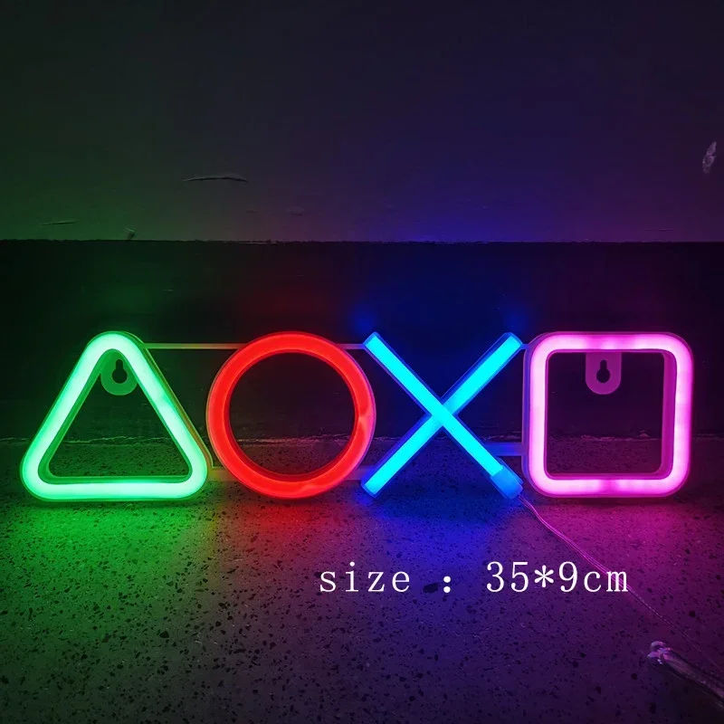 Enseignes au néon pour chambre à coucher, décoration murale, interrupteur  USB 62, lumière LED pour salle de jeu, salon, décoration de chambre de  joueur adolescent - AliExpress