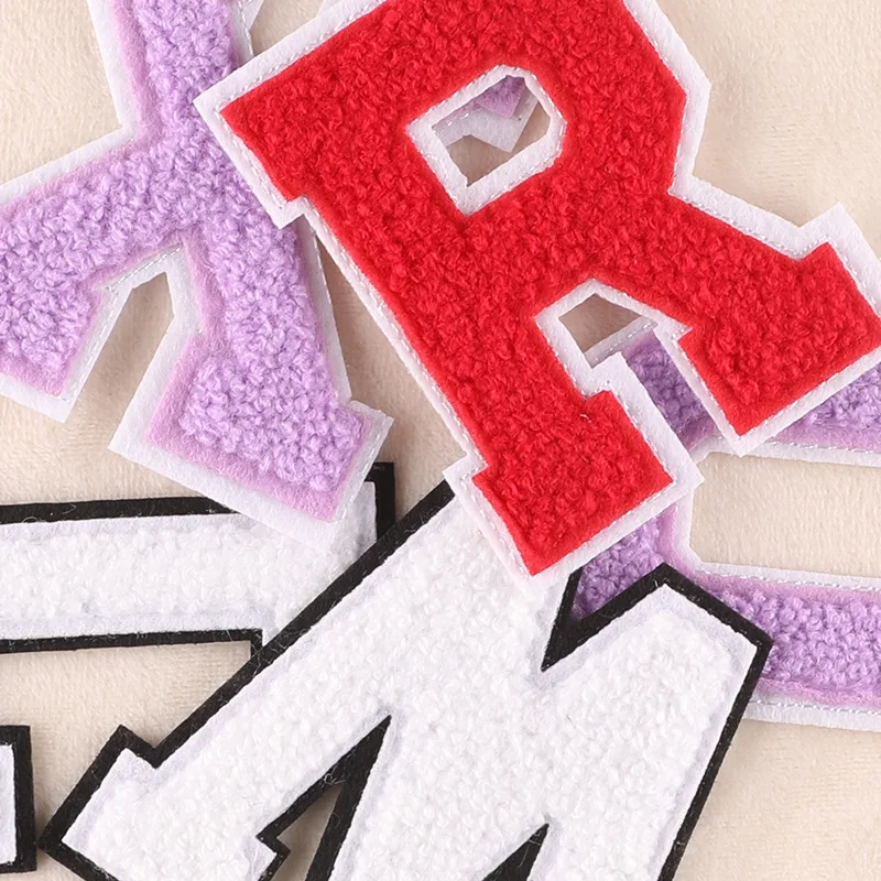 8cm Purple Chenille Letter Patches Iron on For Clothing Towel Embroidered  Felt Alphabet Heat Adhesive DIY Accessories ABC DEFG - AliExpress