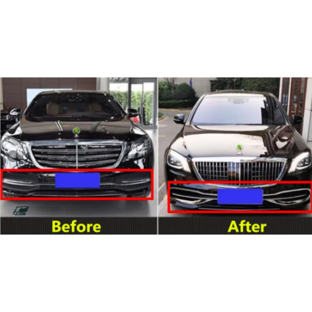 메르세데스 벤츠 S클래스 W222 S400 S450 S500 2018-2020 마이바흐용 프론트 범퍼 그릴 환기 네트워크