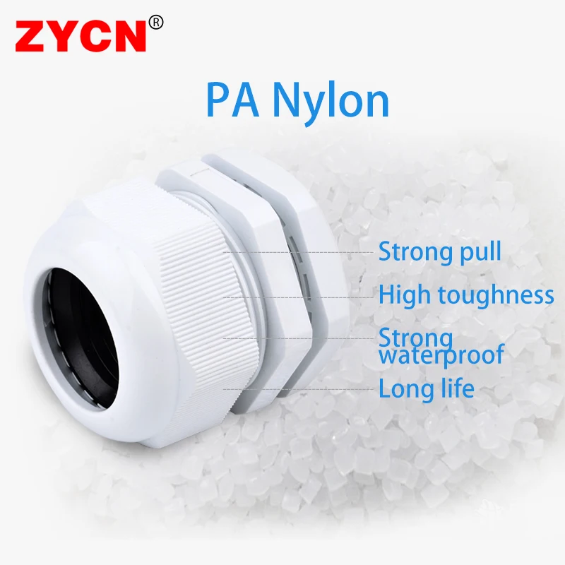 Cable Gland 10Pcs Cable Gland M Series Entry Waterproof IP68 M12/16/18/20/22/25x1.5 3-6.5mm Nylon Plastic Connector Sleeve Joints