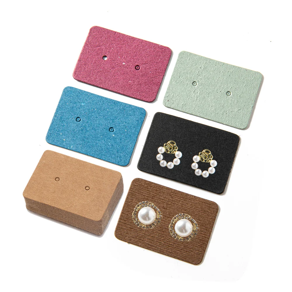 100 stücke 2,5x3,5 cm Ohrring Karten Karton Etiketten Halter Für Schmuck Bijouterie Display Organizer Verpackung Kleine Unternehmen Verkauf