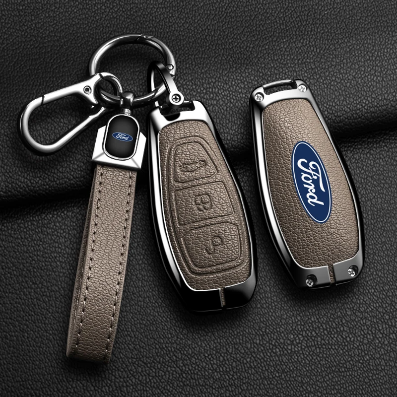 Alloy 3 Buttons Car Key Cover Case Shell Fob For Ford Fiesta Focus Mondeo Kuga Escape C-Max /Grand C-Max Ecosport key case,key case cover,car key shell,flip key fob shell