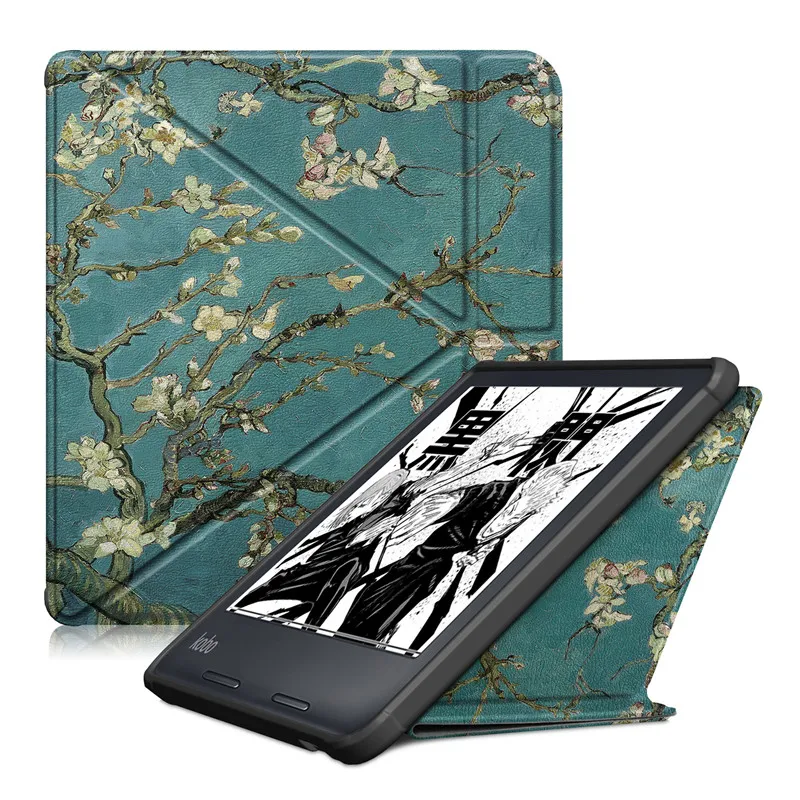 For KOBO Sage Sleepcover 8 Inch Cute Painted Leather Case For Kobo Sage  Cover Fold Stand Coque For Kobo Sage Case Funda 2021